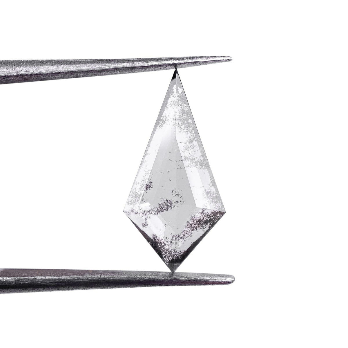 1.24ct | Salt & Pepper Kite Shape Rose Cut Lab Diamond