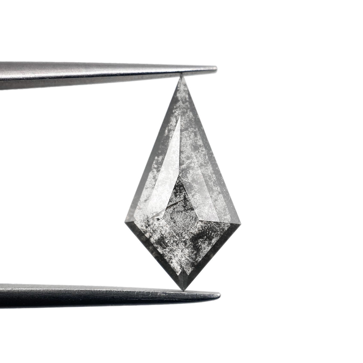 1.92ct | Salt &amp; Pepper Kite Shape Step Cut Lab Diamond