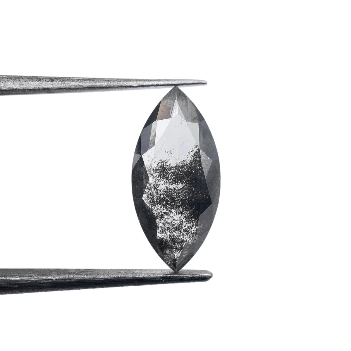 2.43ct | Salt & Pepper Marquise Shape Rose Cut Lab Diamond