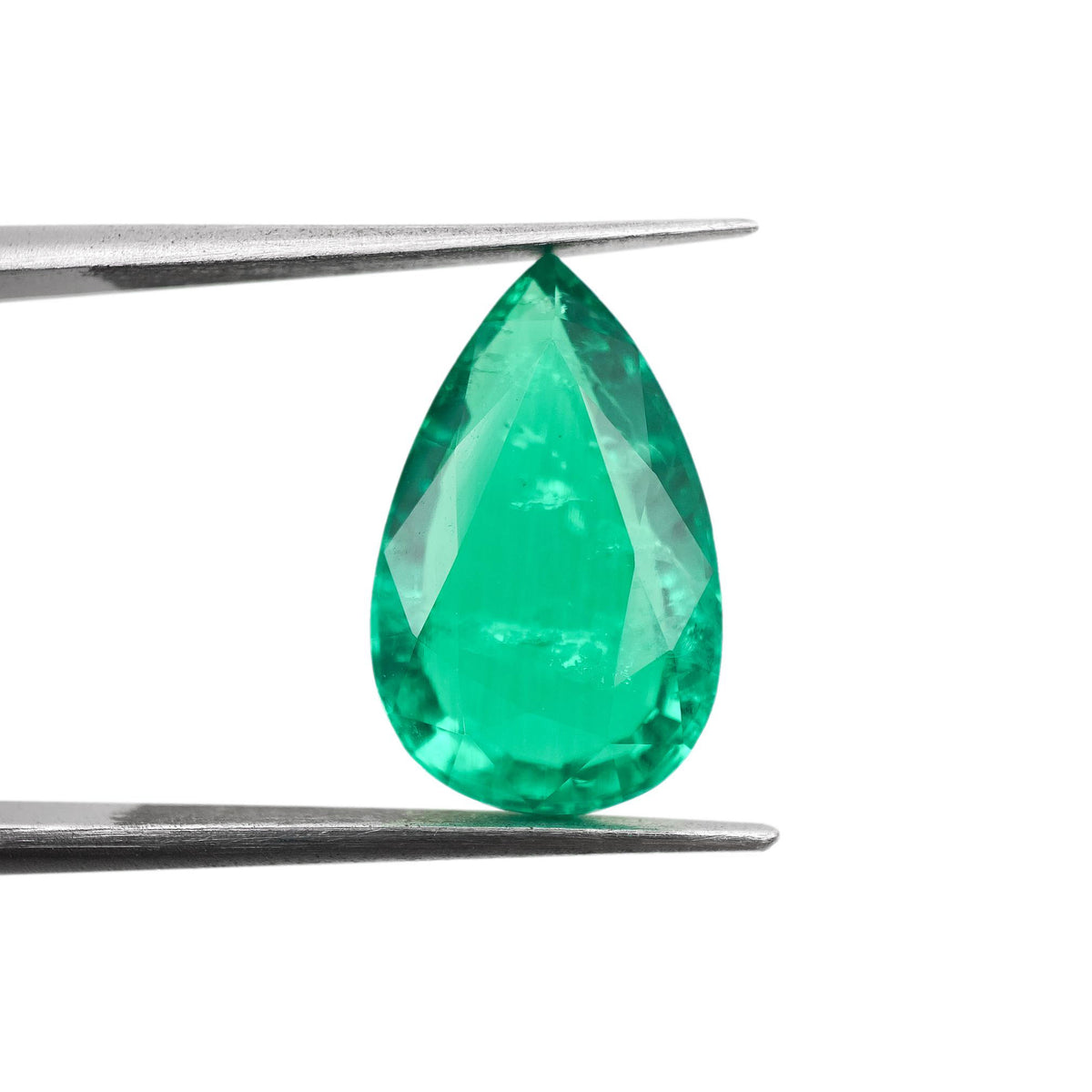 7.73ct | Brilliant Cut Pear Shape Lab Emerald