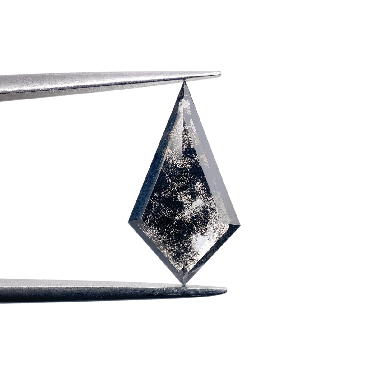 2.28ct | Salt &amp; Pepper Kite Shape Step Cut Lab Diamond
