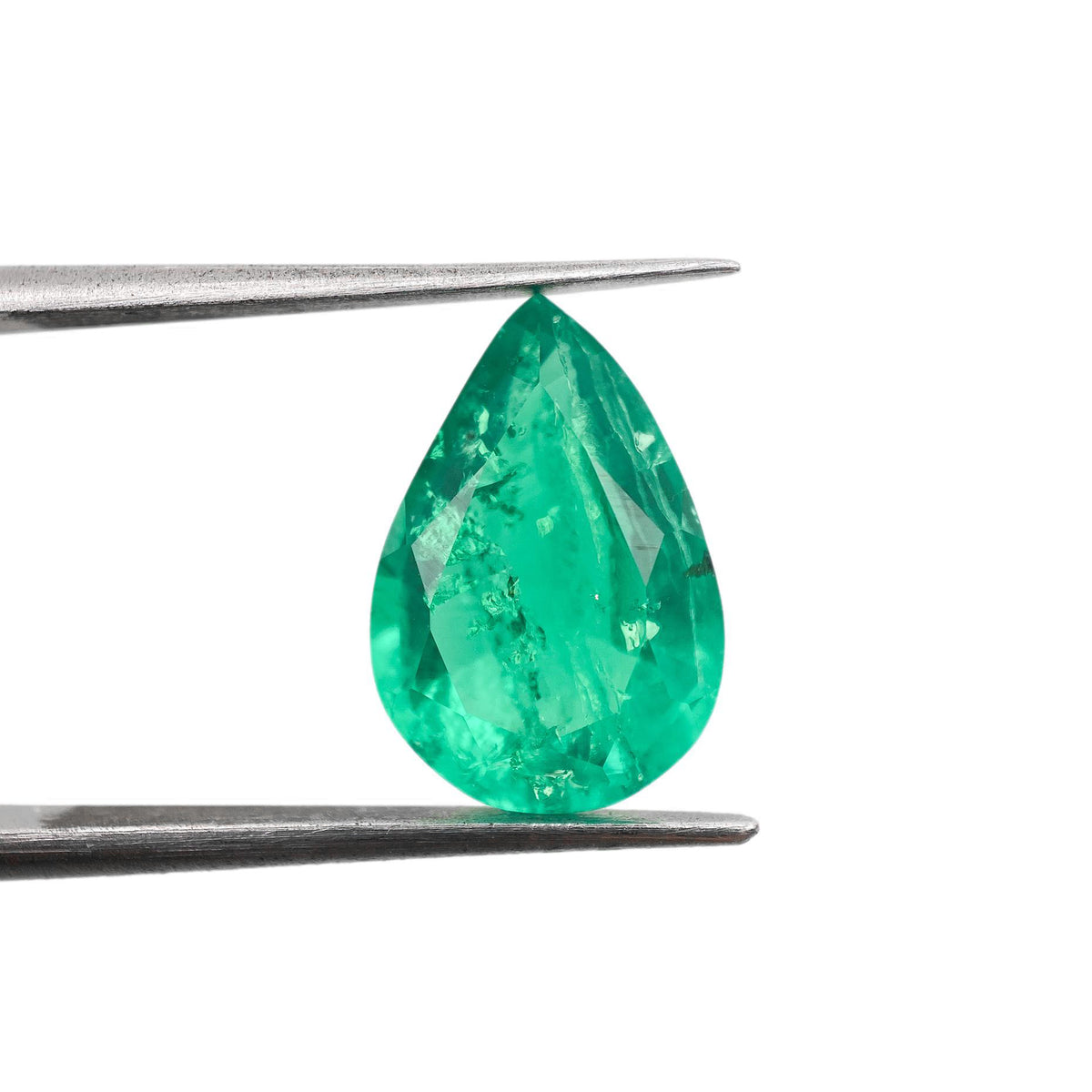 5.24ct | Brilliant Cut Pear Shape Lab Emerald
