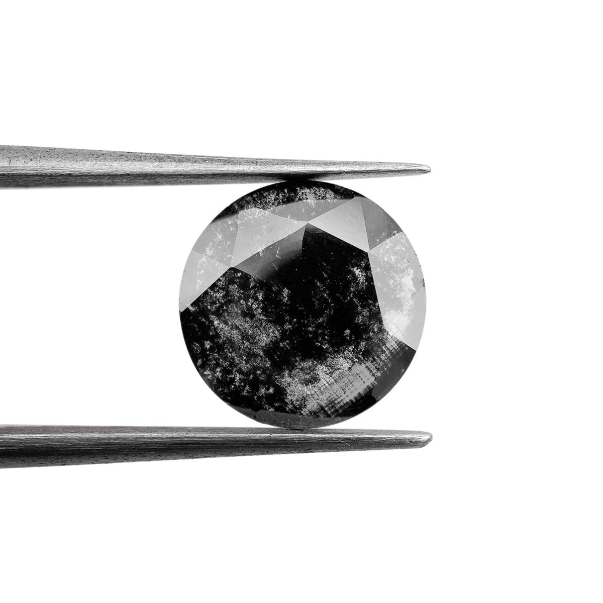 2.15ct | Salt & Pepper Round Shape Rose Cut Lab Diamond