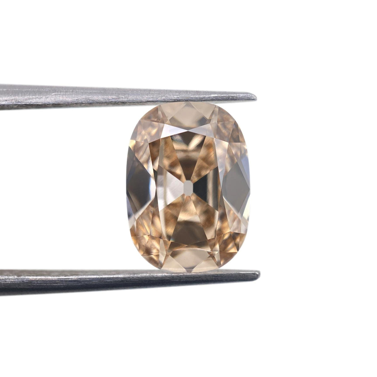 2.50ct | O-P/VVS2 Champagne Antique Cushion Shape Old Mine Cut Lab Diamond (IGI)-LITHOS Diamond