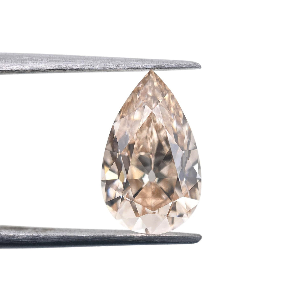 2.64ct | O-P/VVS2 Champagne Pear Shape Old Mine Cut Lab Diamond (IGI)-LITHOS Diamond