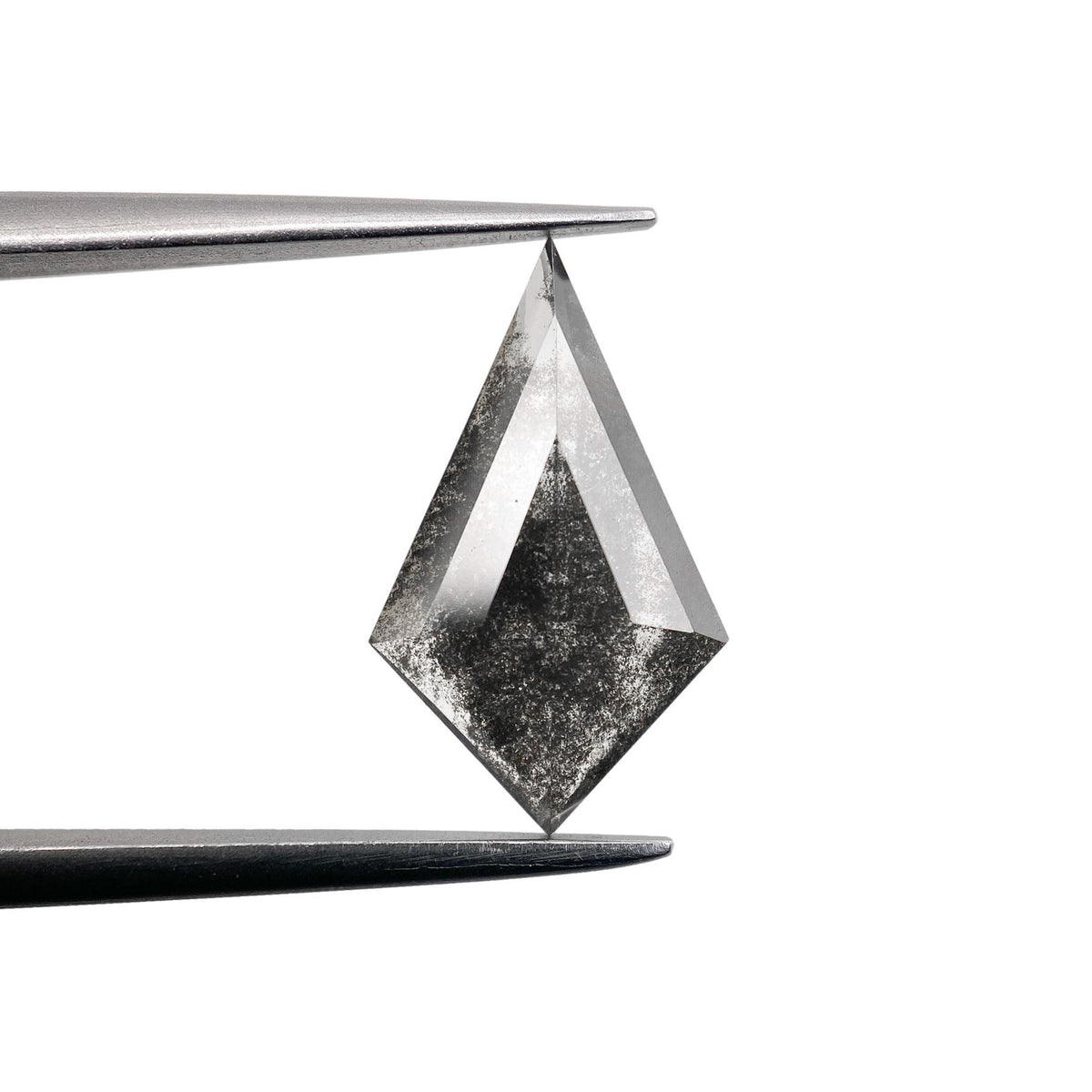 1.63ct | Salt &amp; Pepper Kite Shape Step Cut Lab Diamond