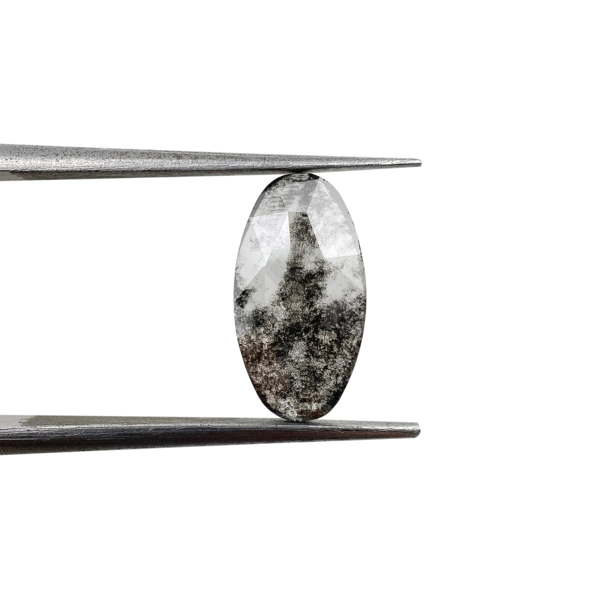 1.25ct | Salt & Pepper Oval Shape Rose Cut Lab Diamond