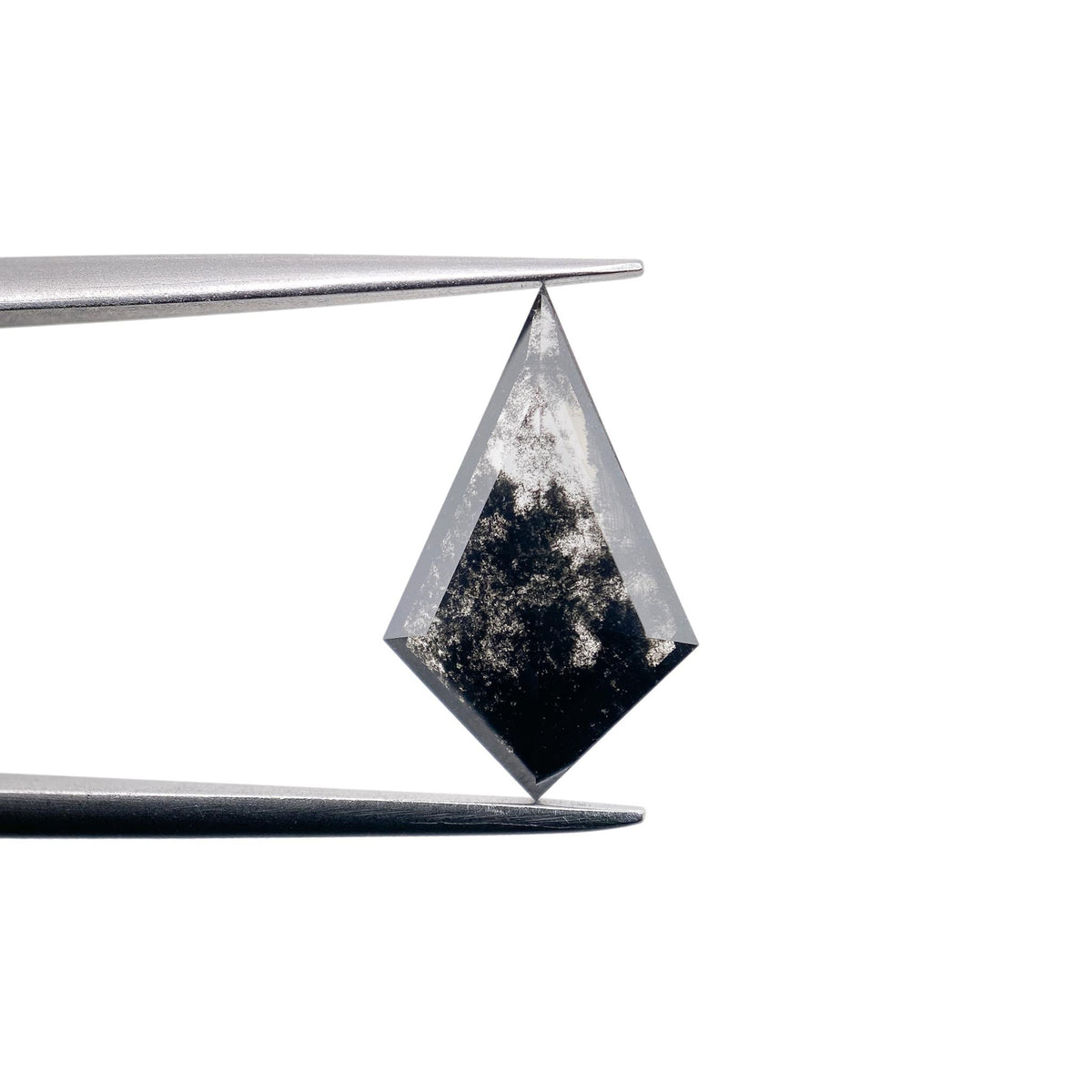 2.00ct | Salt &amp; Pepper Kite Shape Step Cut Lab Diamond