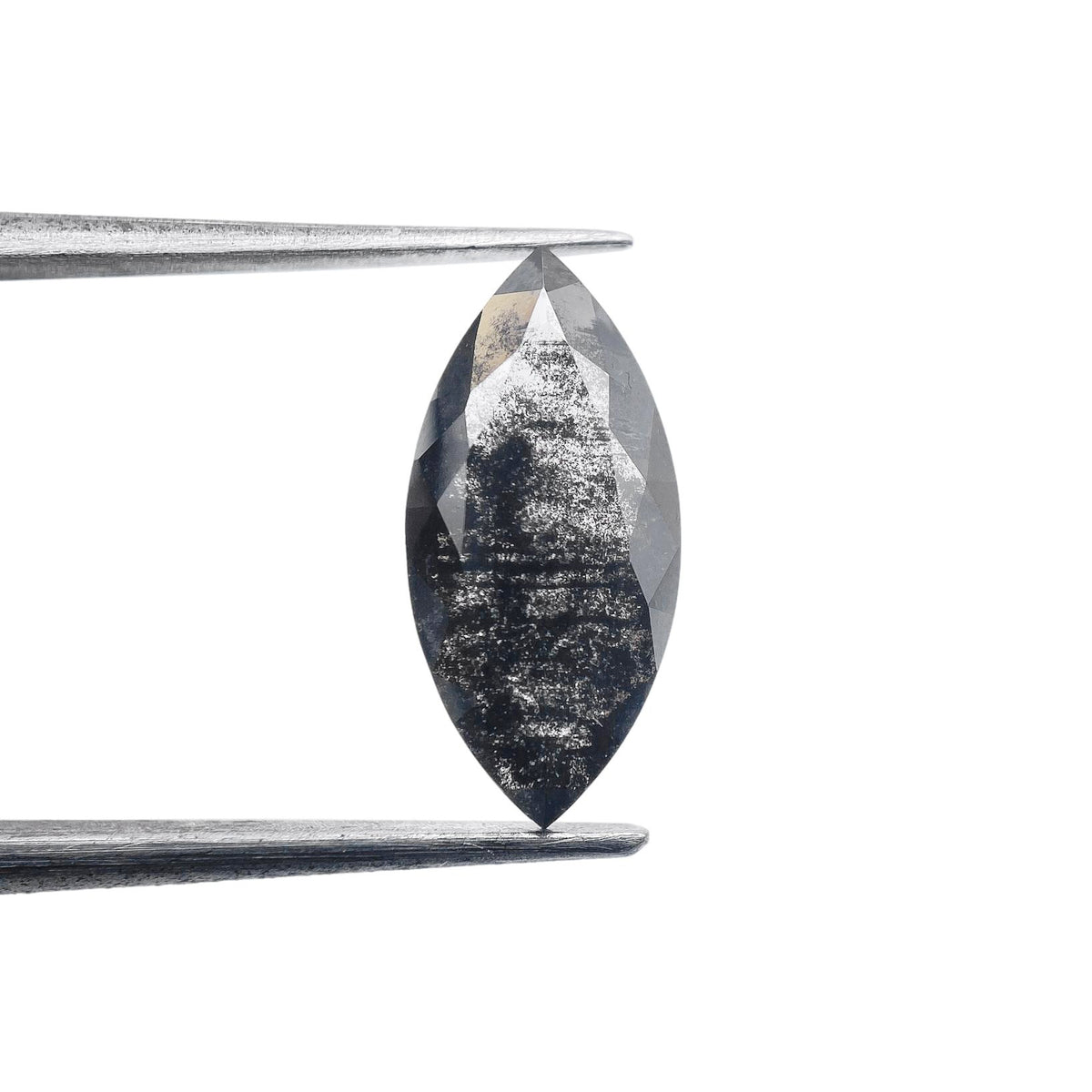 1.83ct | Salt & Pepper Marquise Shape Rose Cut Lab Diamond