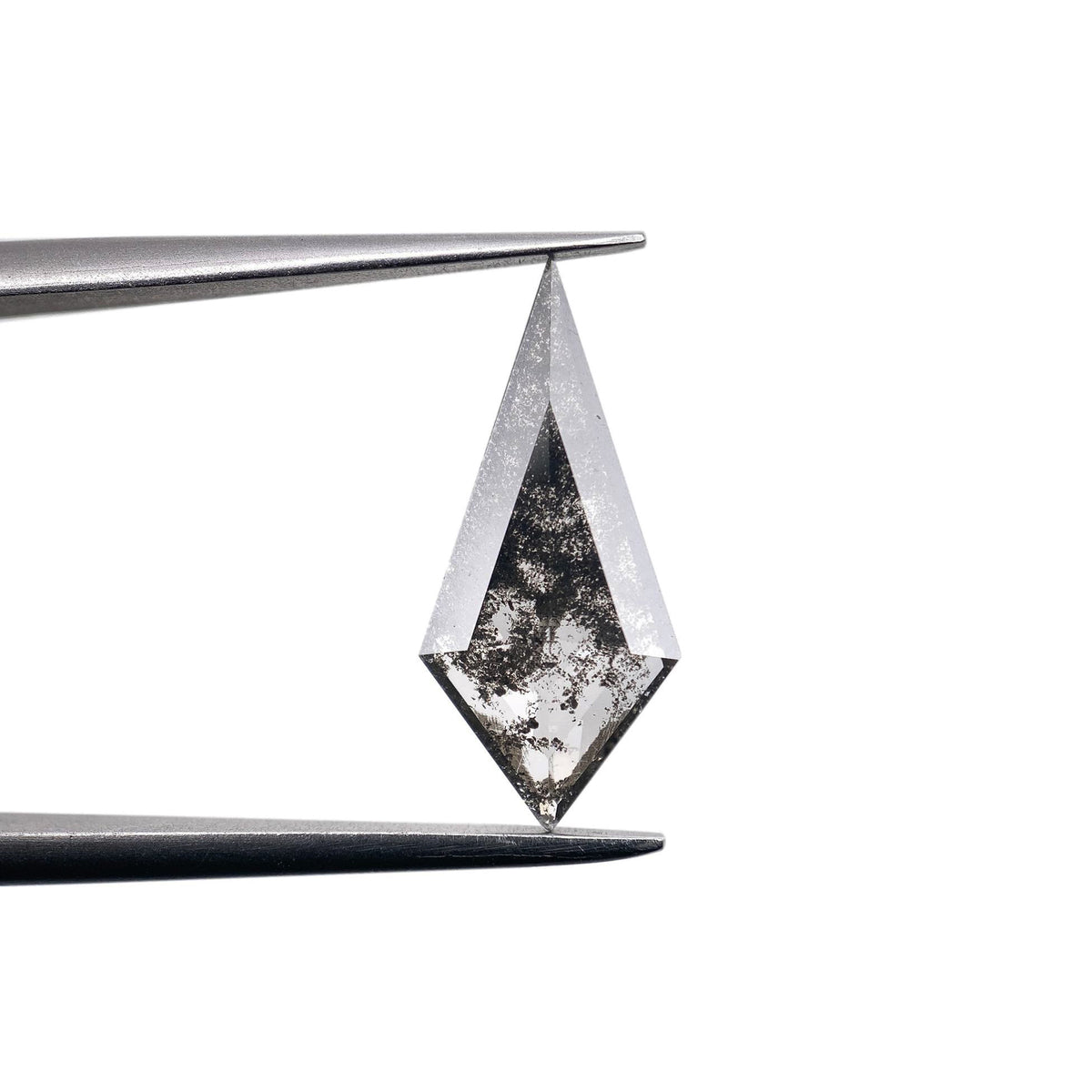1.38ct | Salt &amp; Pepper Kite Shape Step Cut Lab Diamond