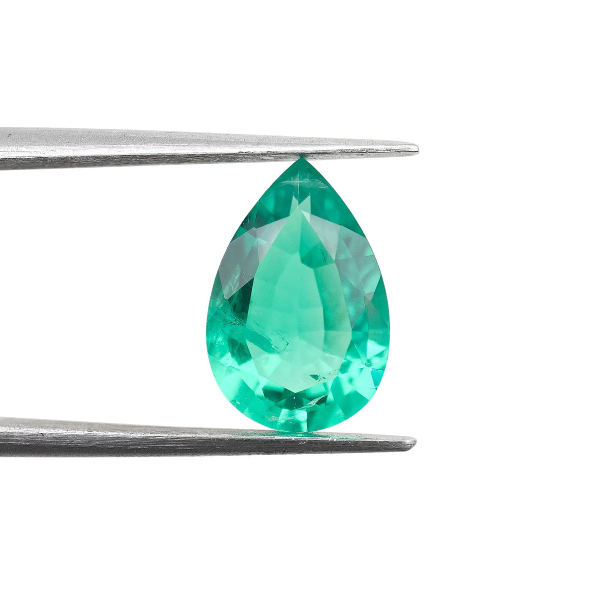 2.84ct | Brilliant Cut Pear Shape Lab Emerald