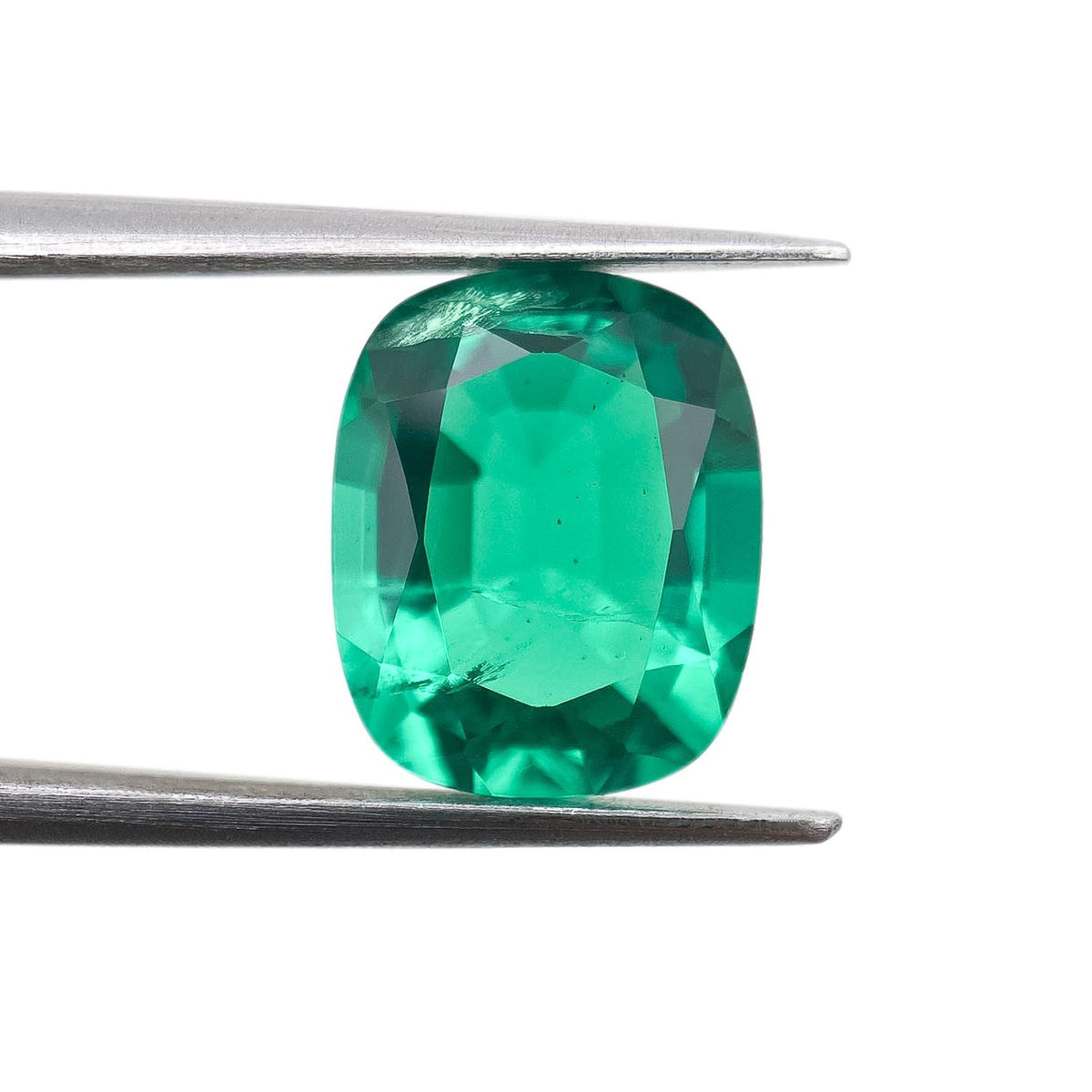 3.74ct | Brilliant Cut Cushion Shape Lab Emerald