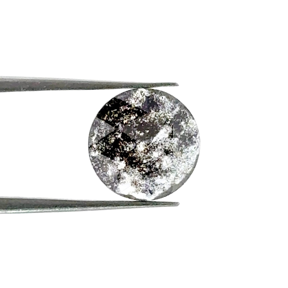 1.50ct | Salt & Pepper Round Shape Rose Cut Lab Diamond