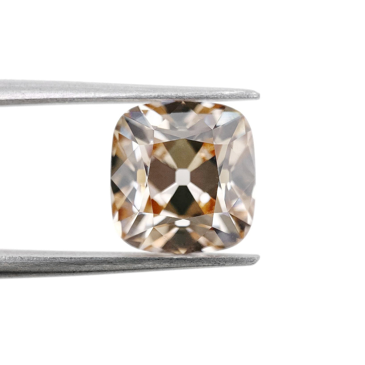 3.67ct | Q-R/VS1 Champagne Cushion Shape Old Mine Cut Lab Diamond (IGI)-LITHOS Diamond