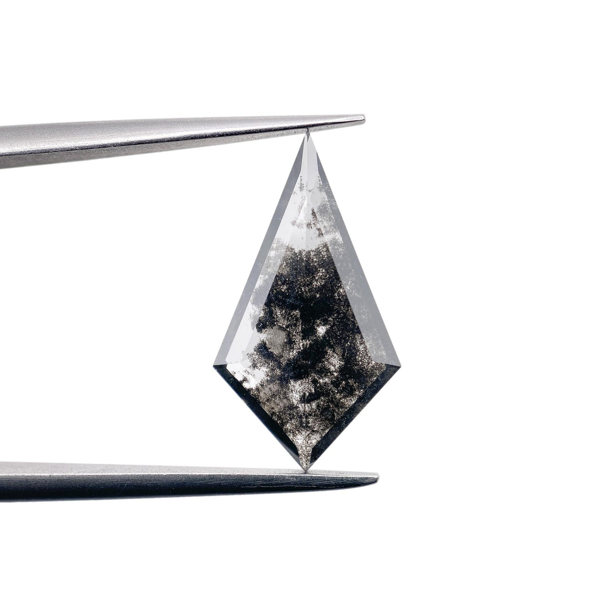 2.20ct | Salt &amp; Pepper Kite Shape Step Cut Lab Diamond