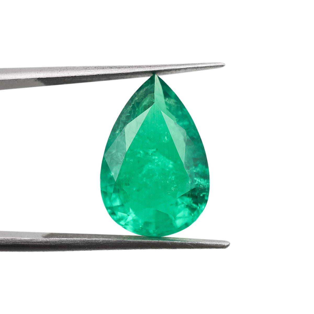 7.85ct | Brilliant Cut Pear Shape Lab Emerald
