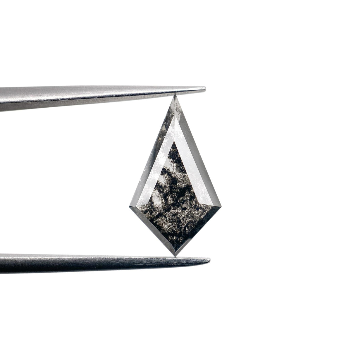 1.86ct | Salt &amp; Pepper Kite Shape Step Cut Lab Diamond