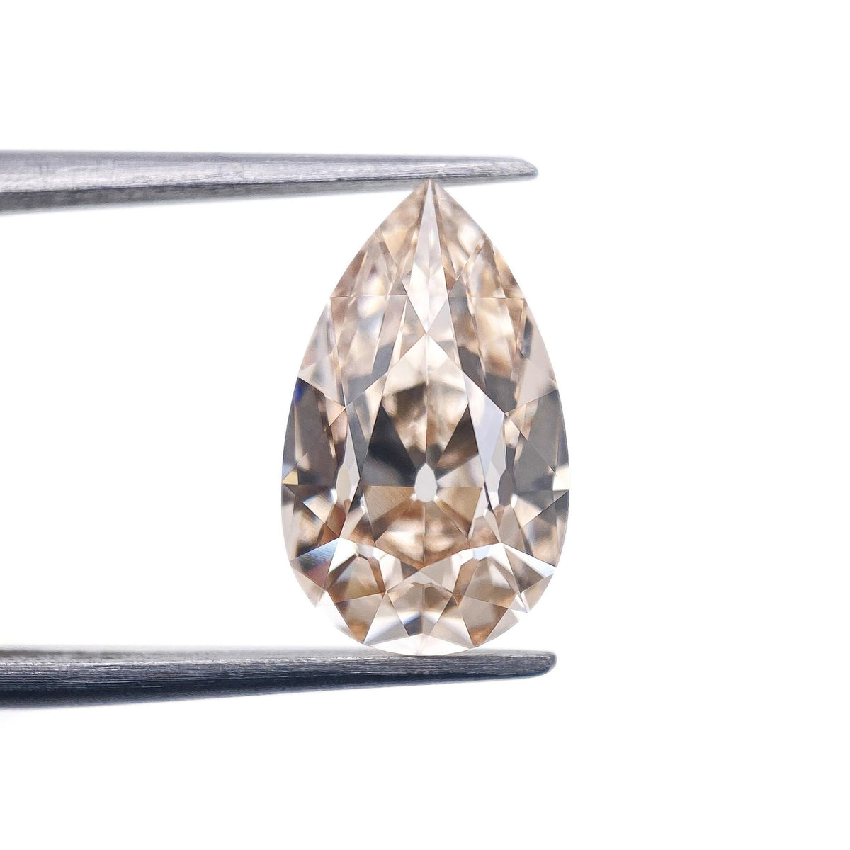 2.77ct |O-P/VS1 Champagne Pear Shape Old Mine Cut Lab Diamond (IGI)-LITHOS Diamond