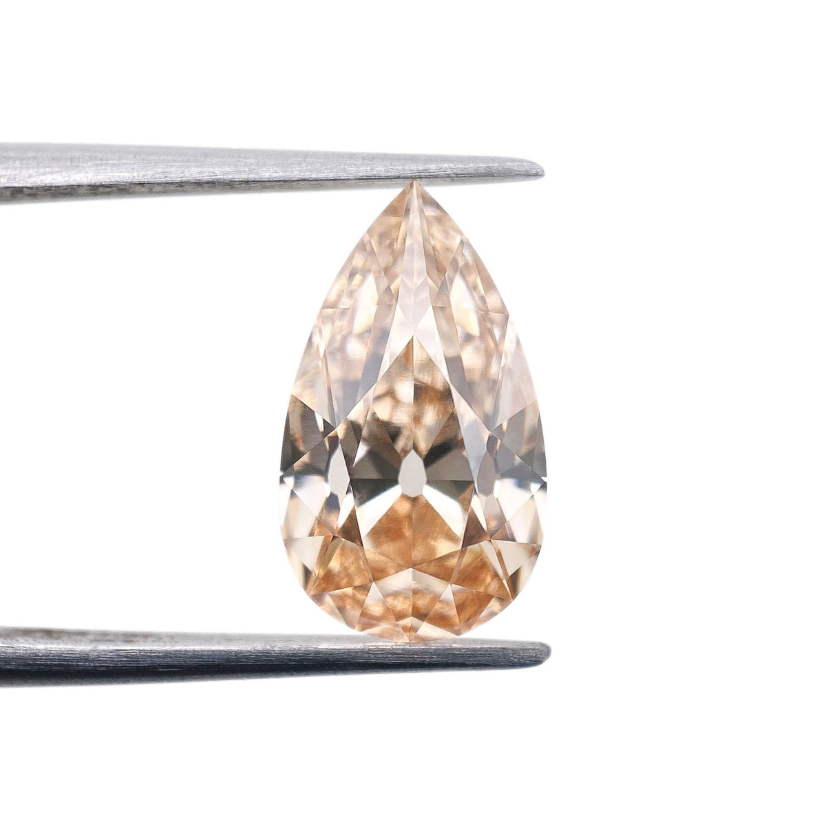 2.68ct | Light Brown/VVS2 Champagne Pear Shape Old Mine Cut Lab Diamond (IGI)-LITHOS Diamond