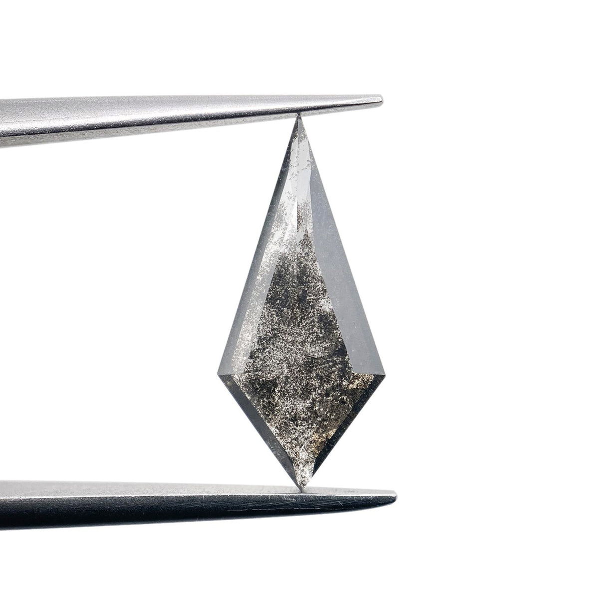 1.38ct | Salt &amp; Pepper Kite Shape Step Cut Lab Diamond