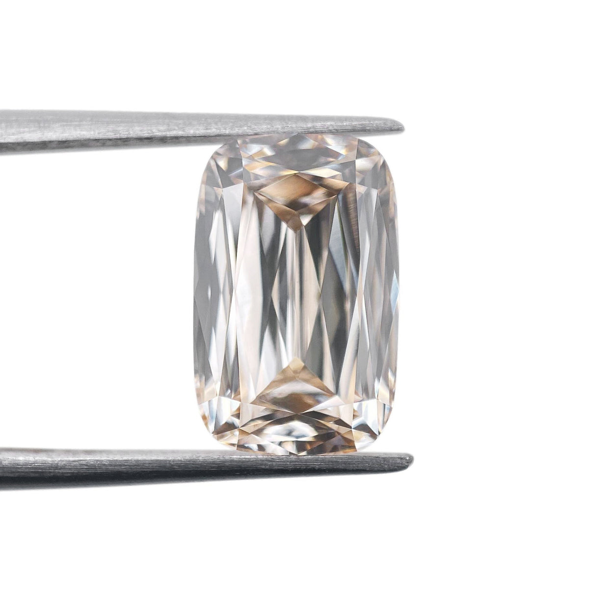 3.16ct | M/VS1 Champagne Cushion Shape Lattice Cut Lab Diamond (IGI)-LITHOS Diamond