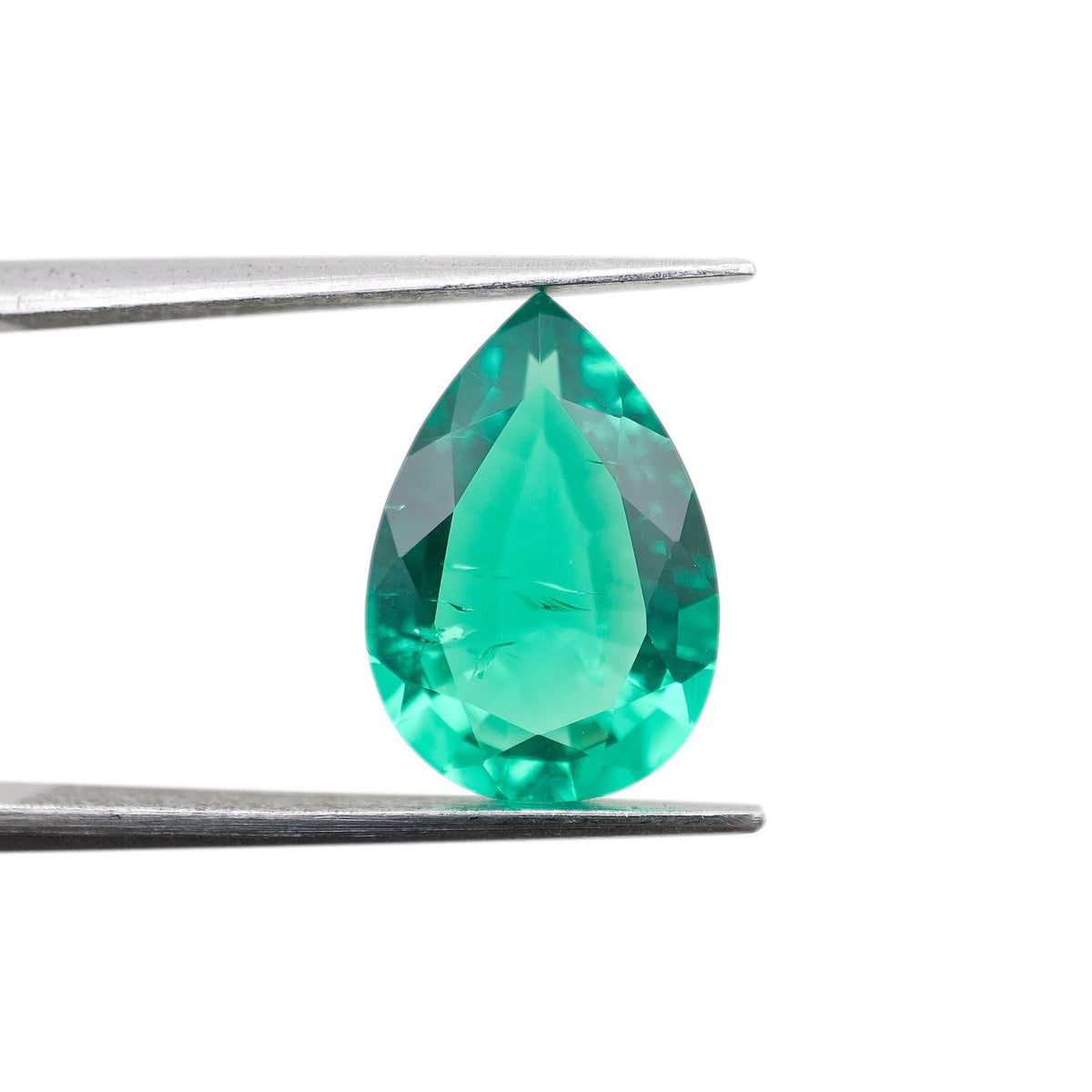3.56ct | Brilliant Cut Pear Shape Lab Emerald