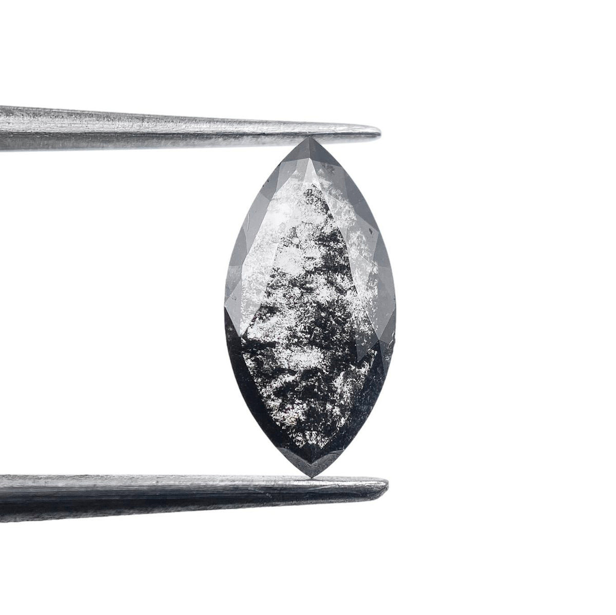 0.96ct | Salt & Pepper Marquise Shape Rose Cut Lab Diamond
