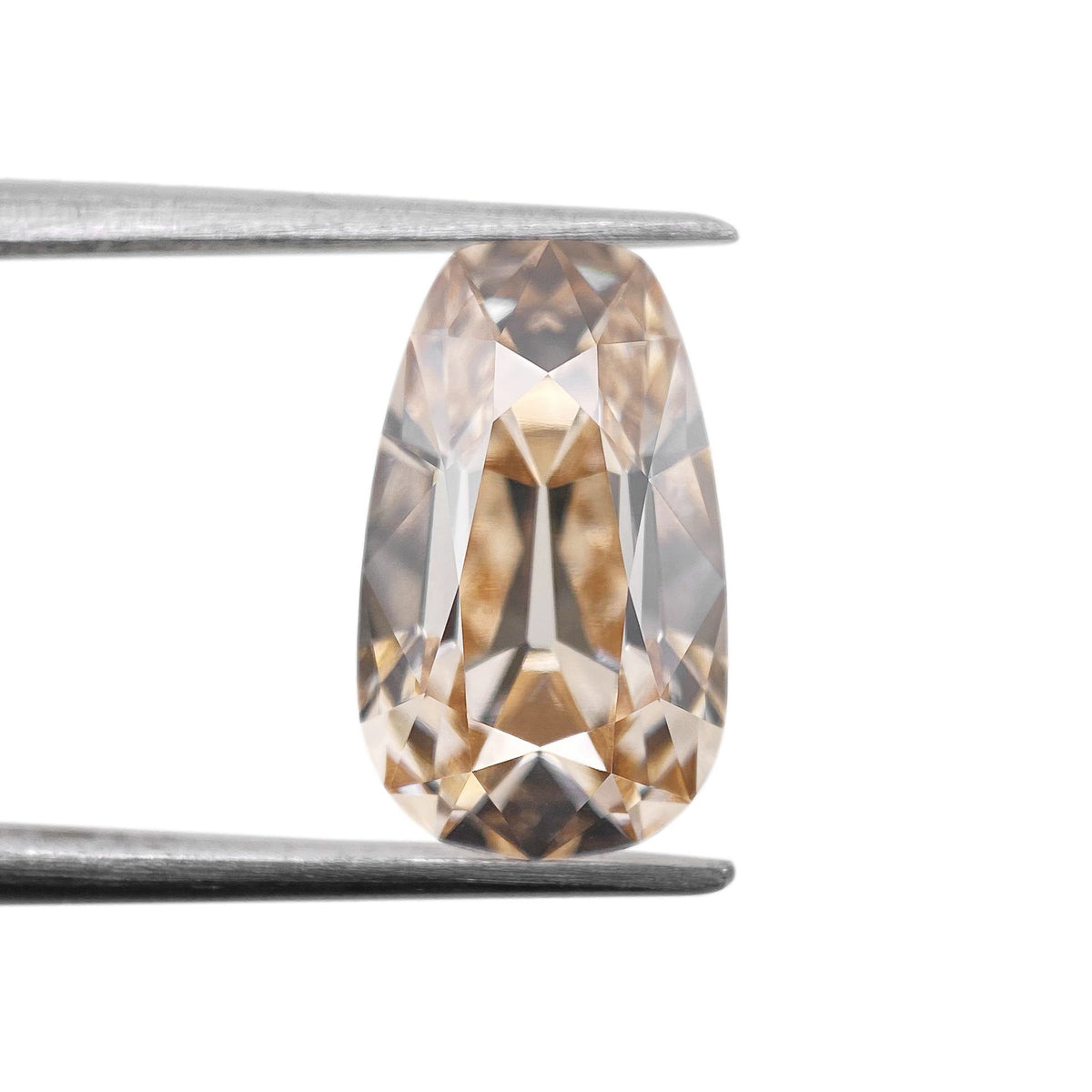 3.12ct | S-T/VVS2 Champagne Tapered Cushion Shape Old Mine Cut Lab Diamond (IGI)-LITHOS Diamond