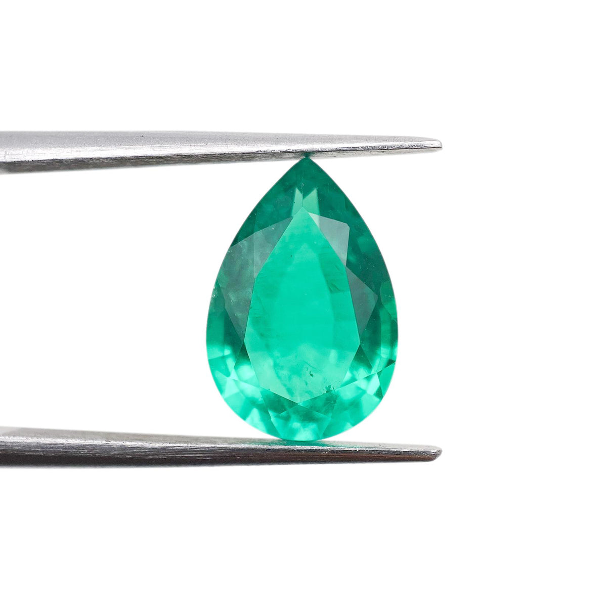 3.31ct | Brilliant Cut Pear Shape Lab Emerald