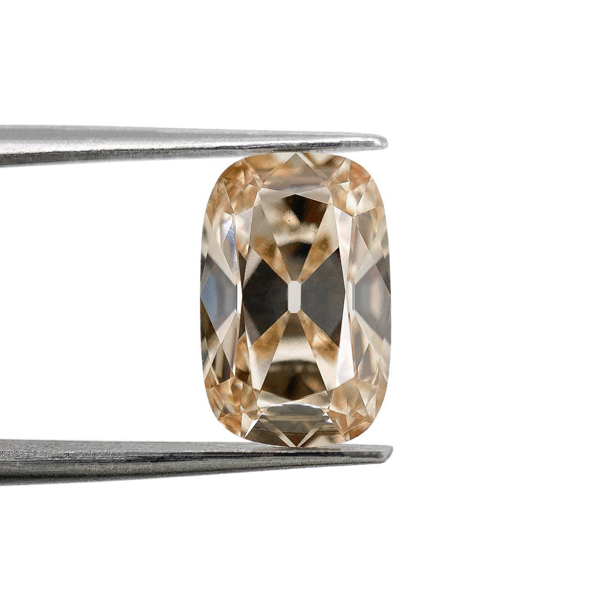 3.12ct | Fancy Light Brown/VS1 Champagne Antique Cushion Shape Old Mine Cut Lab Diamond (IGI)-LITHOS Diamond