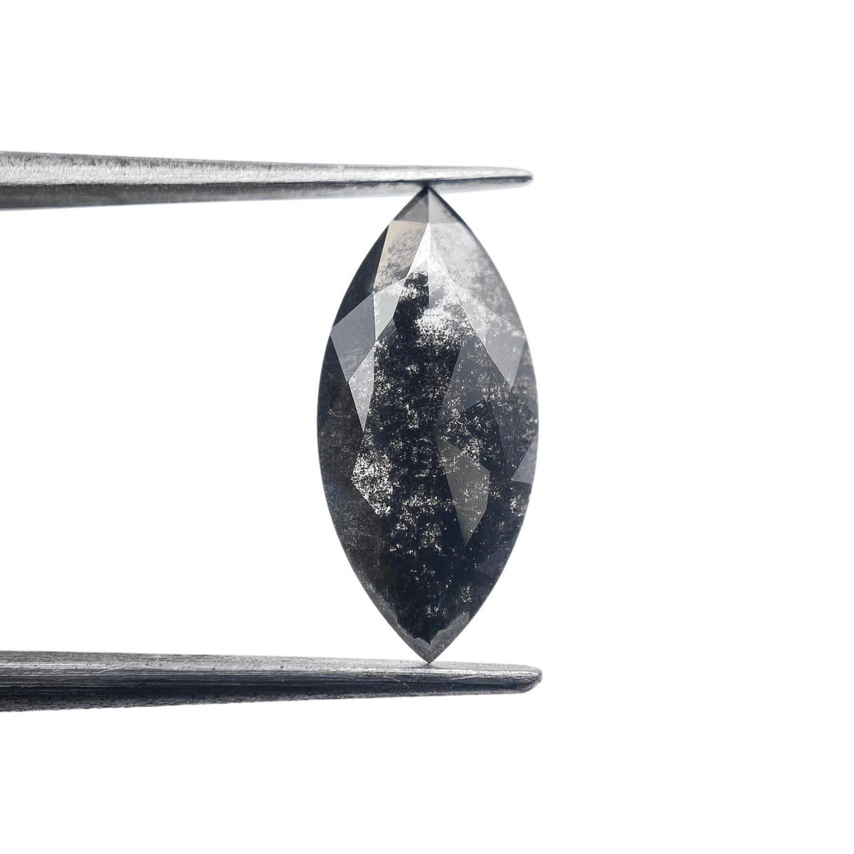 1.58ct | Salt & Pepper Marquise Shape Rose Cut Lab Diamond