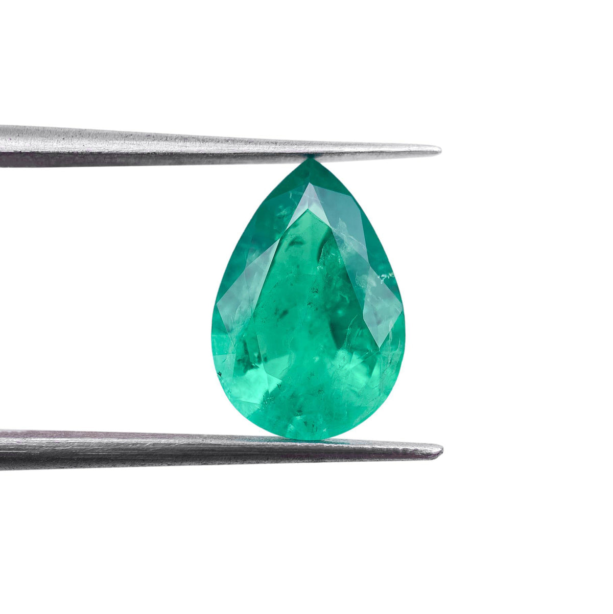 3.22ct | Brilliant Cut Pear Shape Lab Emerald