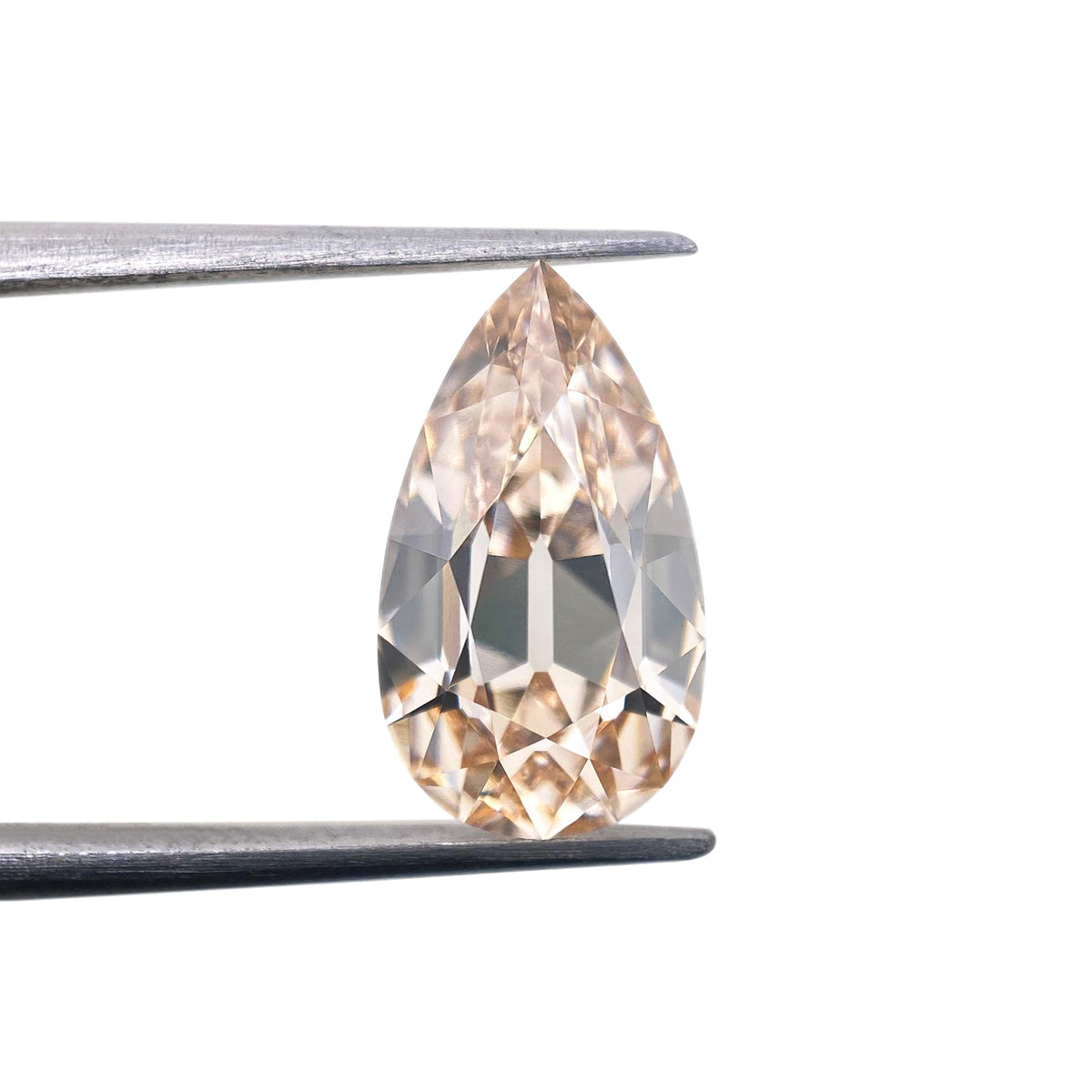 3.18ct | O-P/VVS2 Champagne Pear Shape Old Mine Cut Lab Diamond (IGI)-LITHOS Diamond