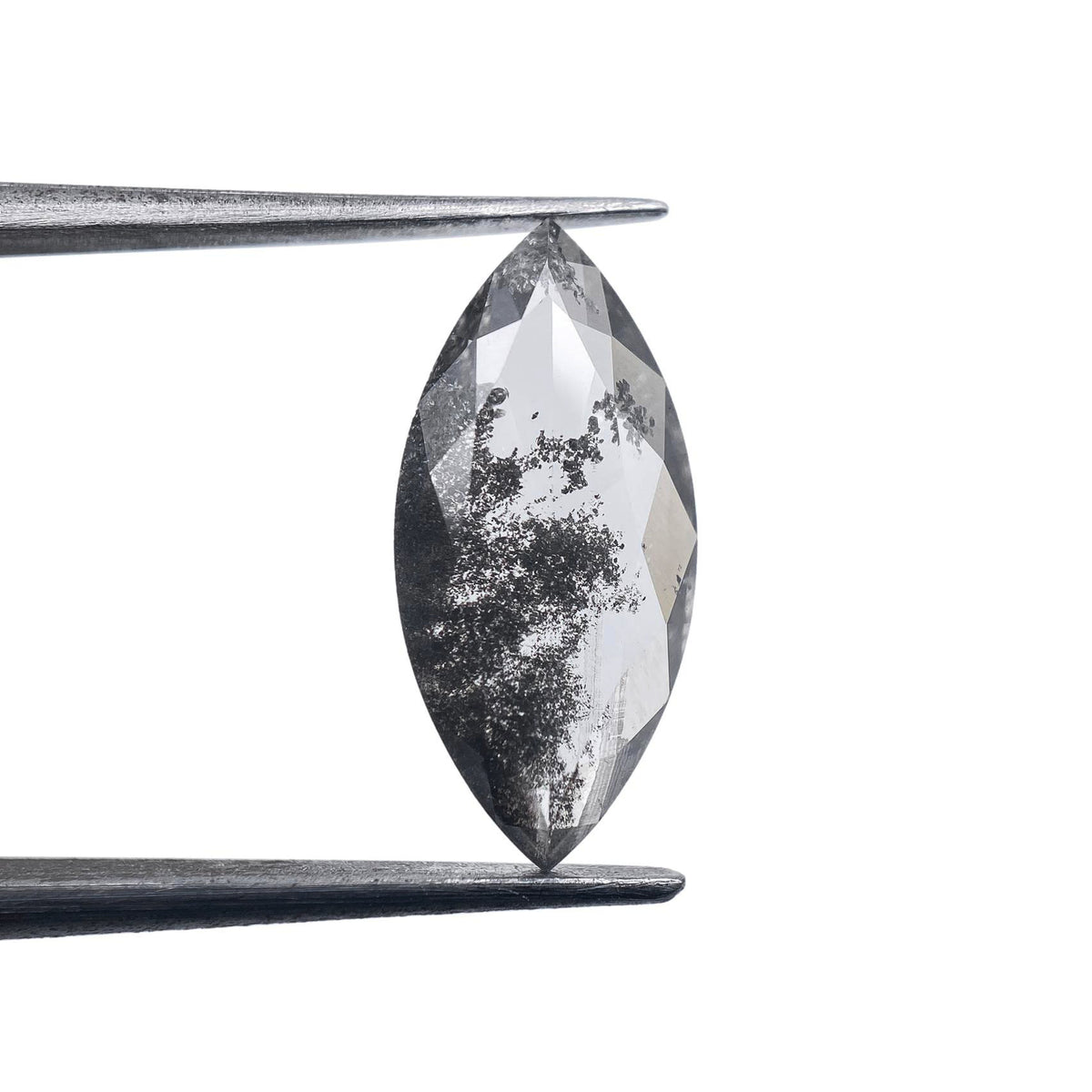 2.20ct | Salt & Pepper Marquise Shape Rose Cut Lab Diamond