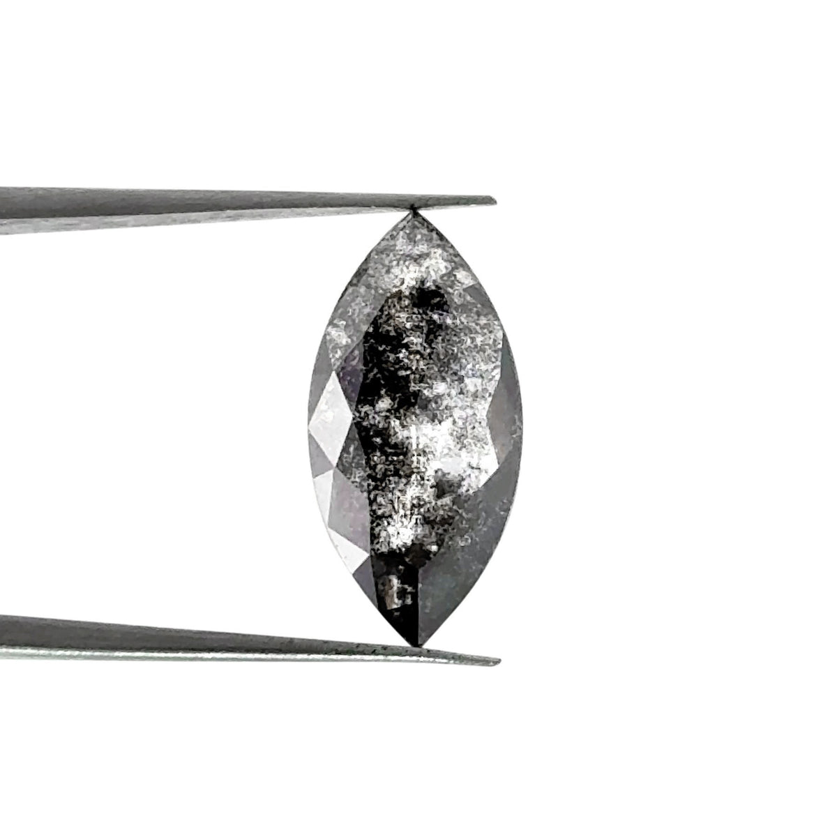 1.87ct | Salt & Pepper Marquise Shape Rose Cut Lab Diamond