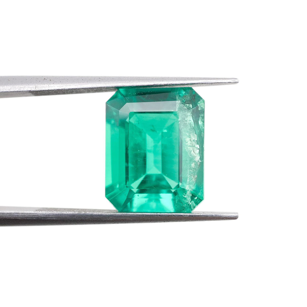 4.12ct | Step Cut Emerald Shape Lab Emerald