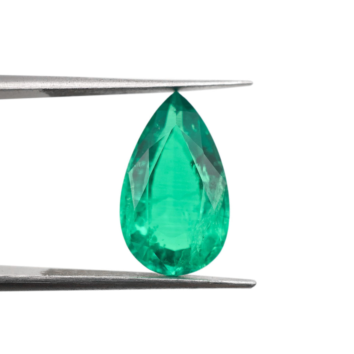 7.58ct | Brilliant Cut Pear Shape Lab Emerald