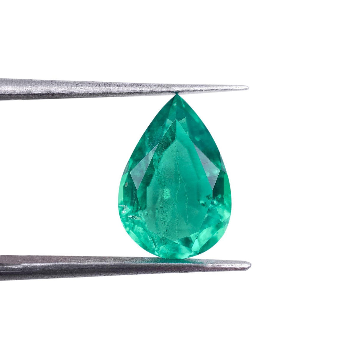 4.84ct | Brilliant Cut Pear Shape Lab Emerald