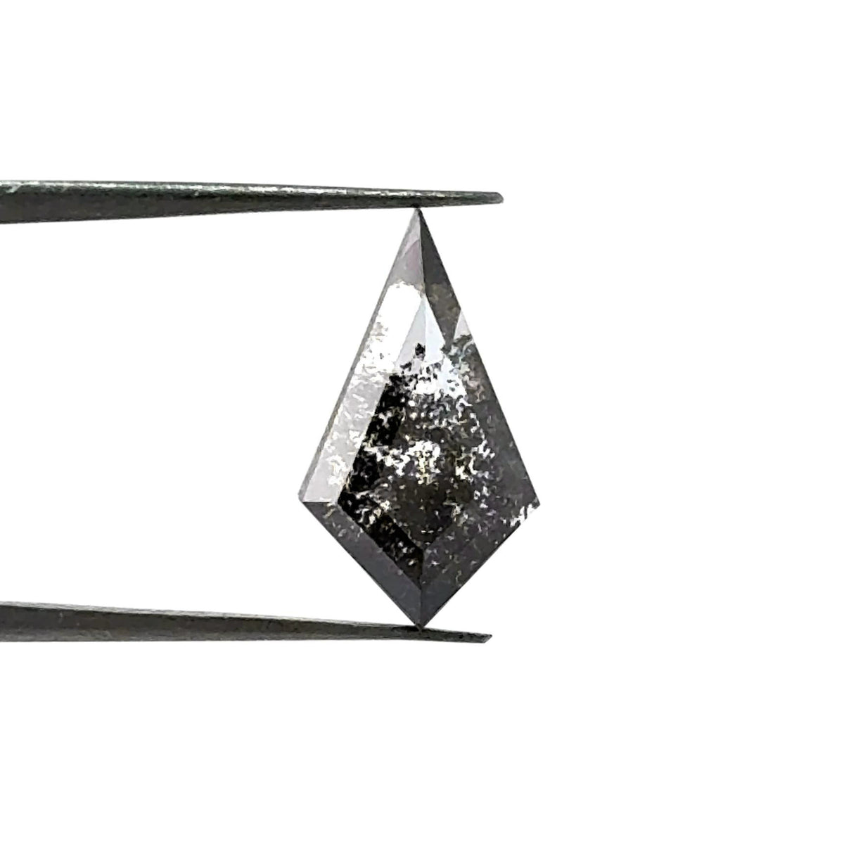 1.66ct | Salt & Pepper Kite Shape Rose Cut Lab Diamond