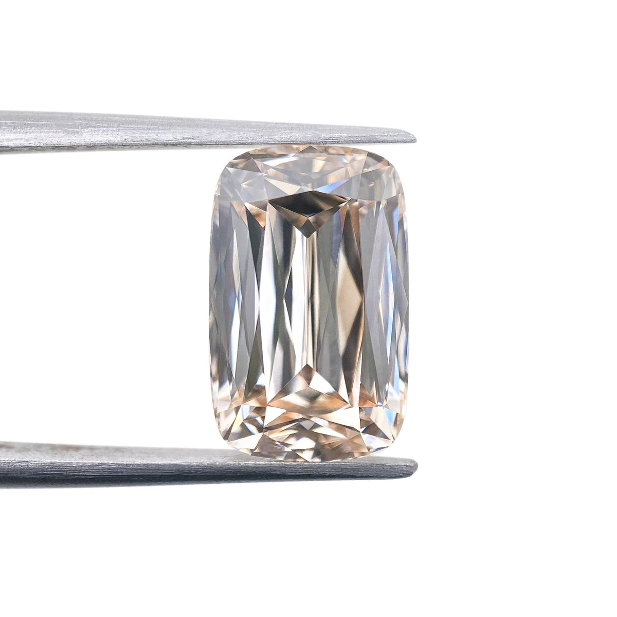 3.86ct | N/VS1 Champagne Cushion Shape Lattice Cut Lab Diamond (IGI)-LITHOS Diamond