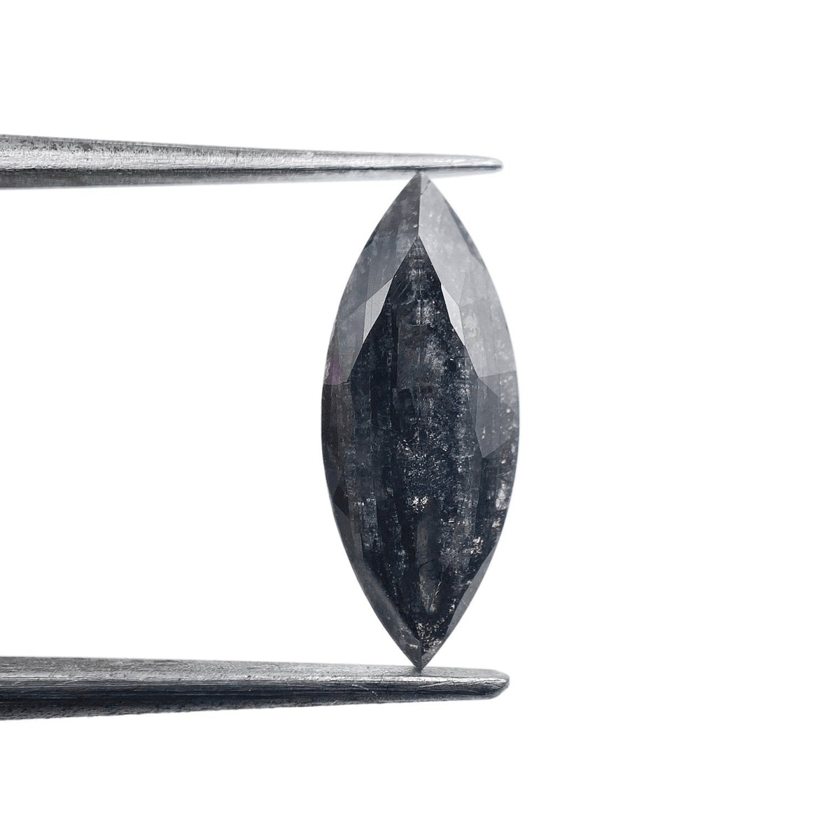 1.64ct | Salt & Pepper Marquise Shape Rose Cut Lab Diamond