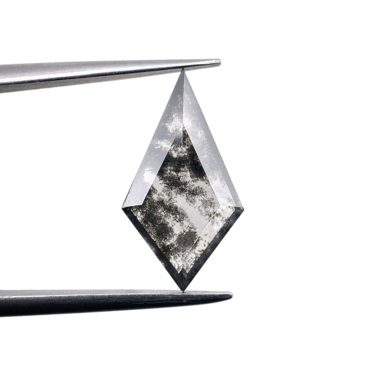 1.79ct | Salt &amp; Pepper Kite Shape Step Cut Lab Diamond
