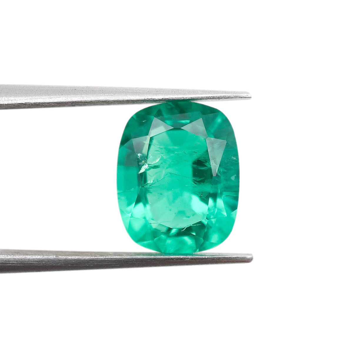 3.89ct | Brilliant Cut Cushion Shape Lab Emerald
