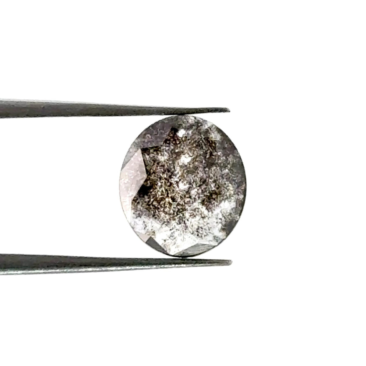 1.51ct | Salt & Pepper Oval Shape Rose Cut Lab Diamond