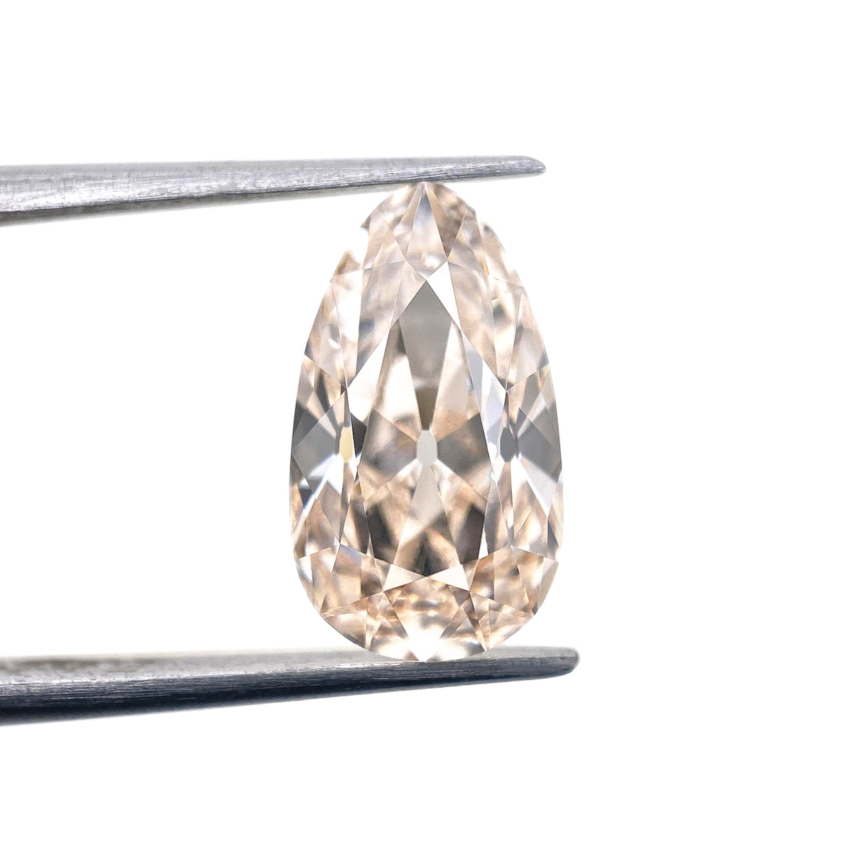 2.92ct | K/VS1 Champagne Pear Shape Old Mine Cut Lab Diamond (IGI)-LITHOS Diamond