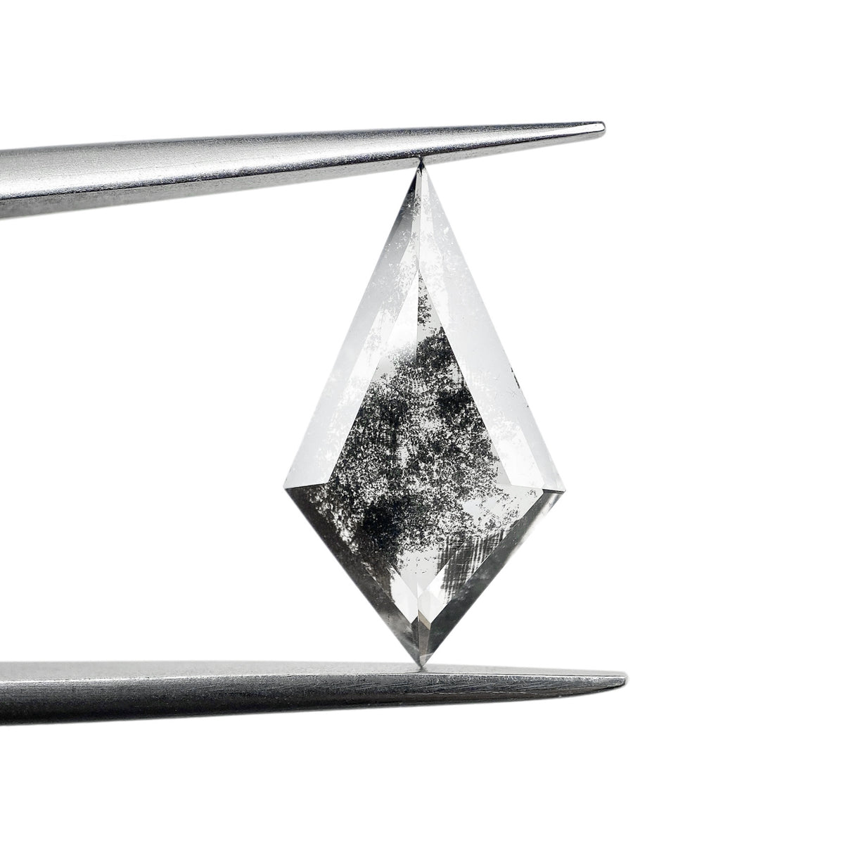 1.71ct | Salt &amp; Pepper Kite Shape Step Cut Lab Diamond