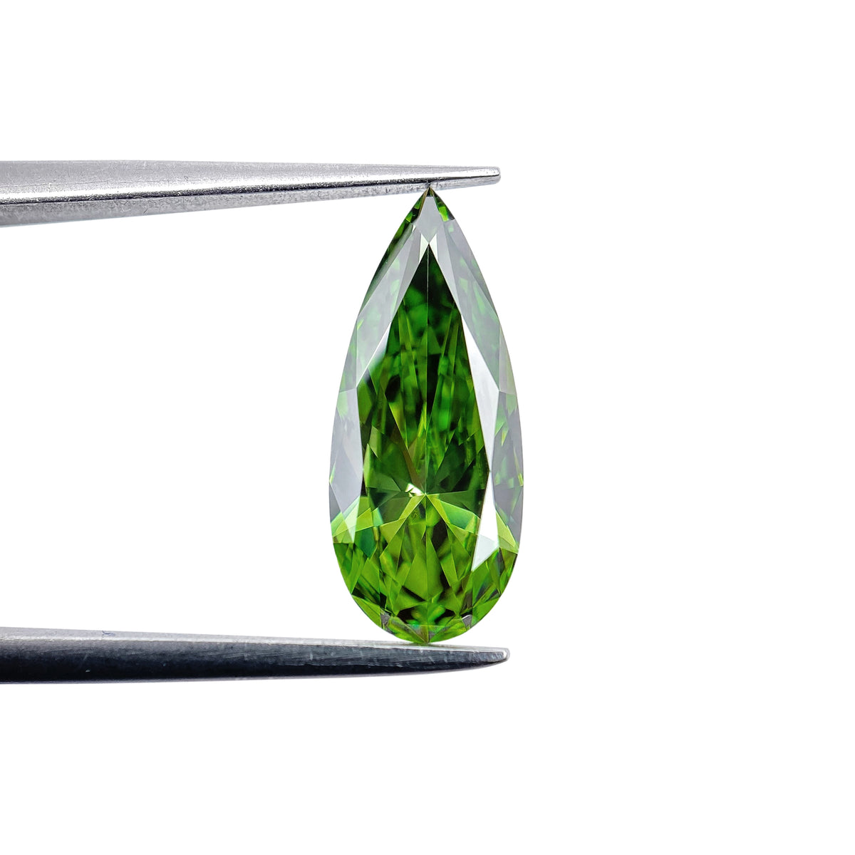 1.71ct | Fancy Vivid Green/VVS2 Pear Shape Brilliant Cut Lab Diamond (IGI)