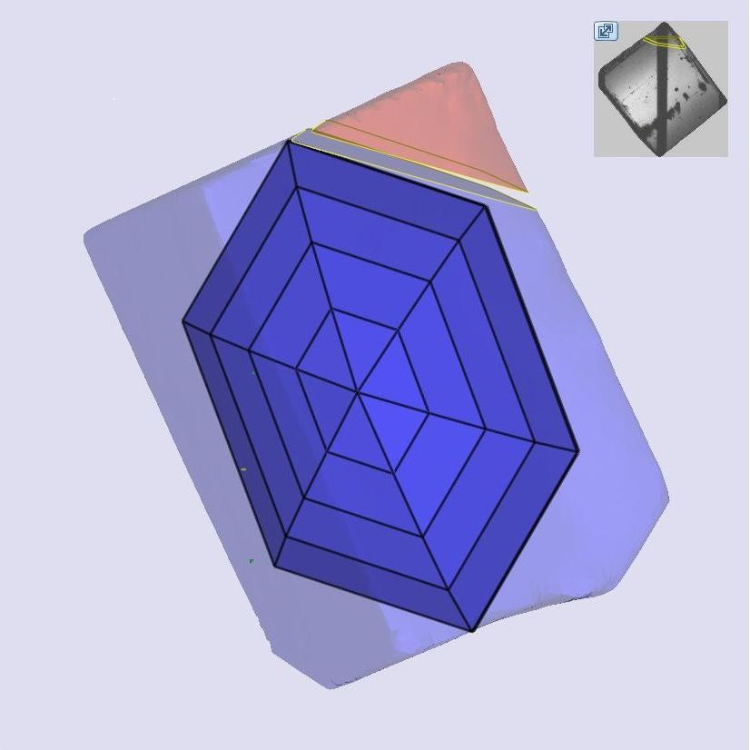 1.02ct | F/VVS2 Hexagon Shape Step Cut Lab Diamond (IGI)