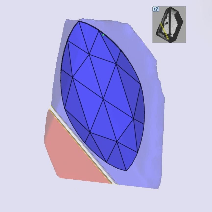 1.80ct | F/VVS2 Marquise Shape Rose Cut Lab Diamond (IGI)