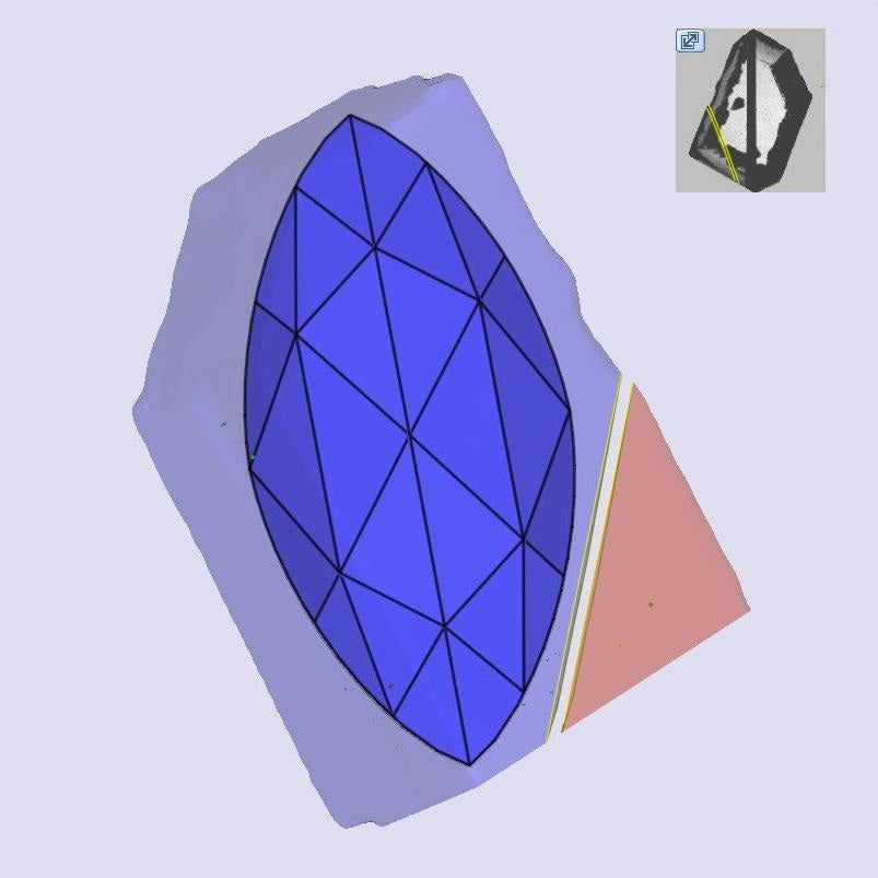 2.01ct | G/VS1  Marquise Shape Rose Cut Lab Diamond (IGI)